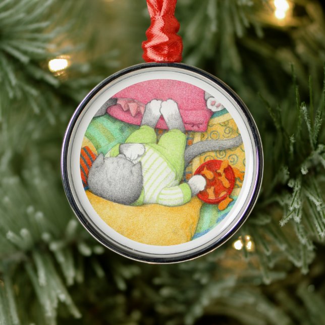 Ornamento Redondo de GATINHO de GOLDFISH (Árvore)