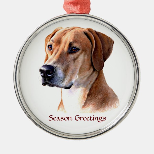 Ornamento redondo de Rhodesian Ridgeback (Frente)