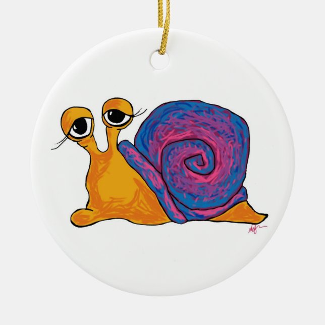 Ornamento redondo do caracol dobro (Frente)