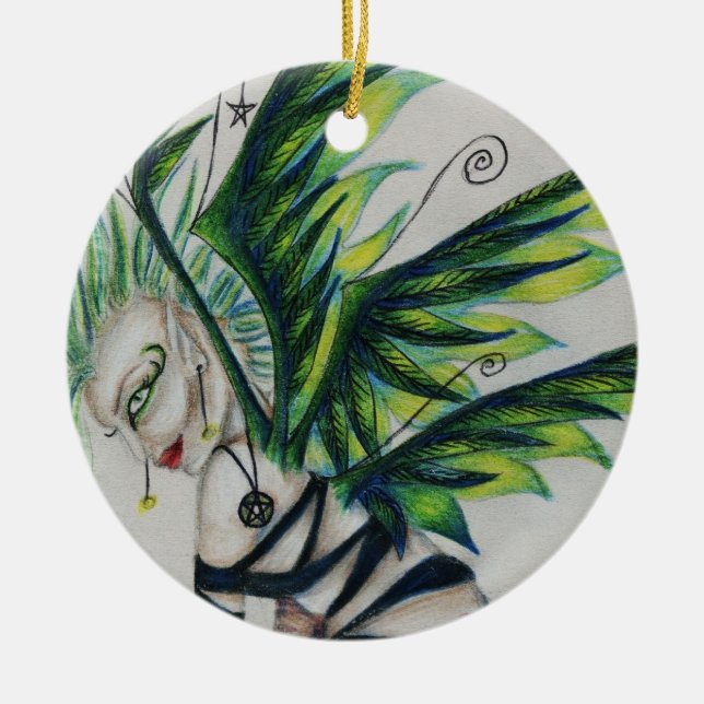 Ornamento redondo original & incomum algo (Frente)