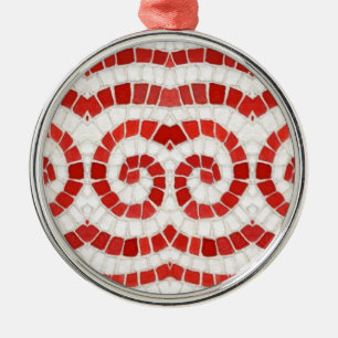 Ornamento Redondo Premium MOSAIC VERMELHO IÔNICO