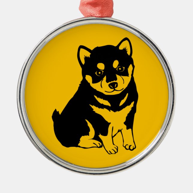 Ornamento Redondo Shiba Inu China Cachorro Ano 201 (Frente)