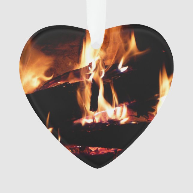 Ornamento Registros na fotografia de fogo quente da Lareira (Frente)