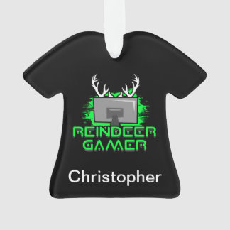 Ornamento Reindeer Personalizado Gamer Natal Engraçado