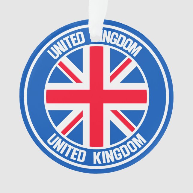 Ornamento Reino Unido Round Emblem (Frente)
