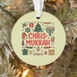 Ornamento Religião Judia de Natal Chrismukkah Hanukkah<br><div class="desc">Religião Judia de Natal Chrismukkah Hanukkah</div>