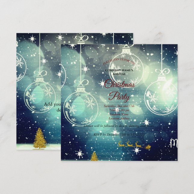 Ornamento, renas ouros e Papai Noel (Frente/Verso)