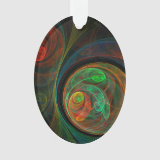 Ornamento Renascimento do Abstrato de Arte Verde Oval