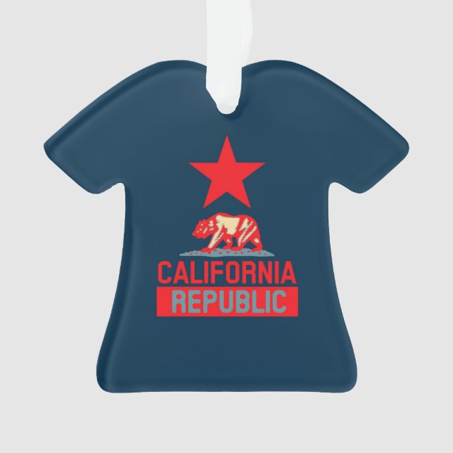 Ornamento República da Califórnia em estilo Pop (Frente)