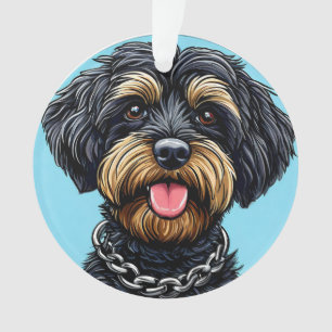 Ornamento retrato de cachorro fofo