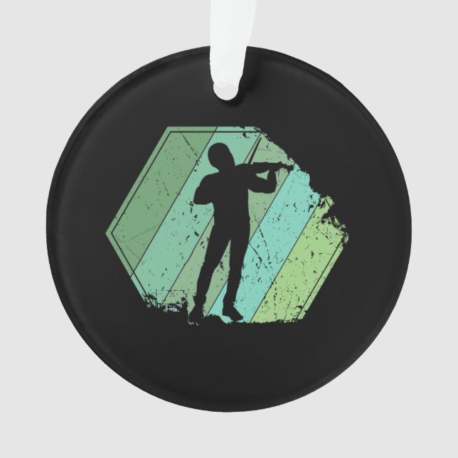 Ornamento Retro do Violin Player (Frente)