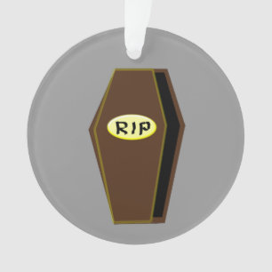 Ornamento RIP Halloween Coffin of Doom Acrylic Ornament