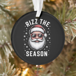 Ornamento Rizz a Temporada Natal Silvestre Divertido Papai N