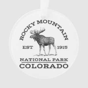 Ornamento Rocky Mountain National Park Colorado Moose Hike O
