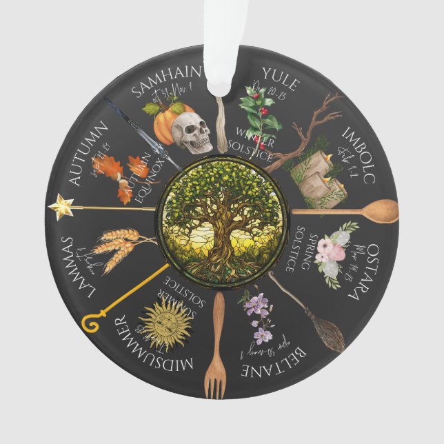 Ornamento Roda Mágica do Ano (Frente)