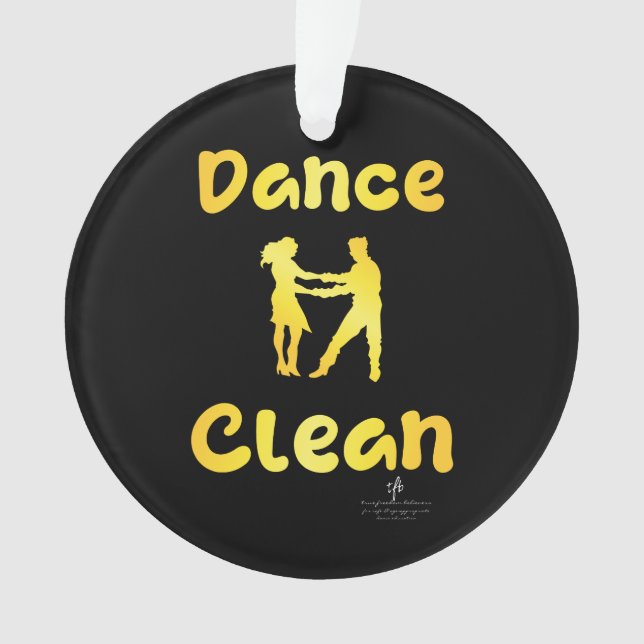 Ornamento Ronda de latas do Ouro Dance Clean (Frente)