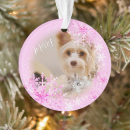 Ornamento Rosa De Natal Pet Dog