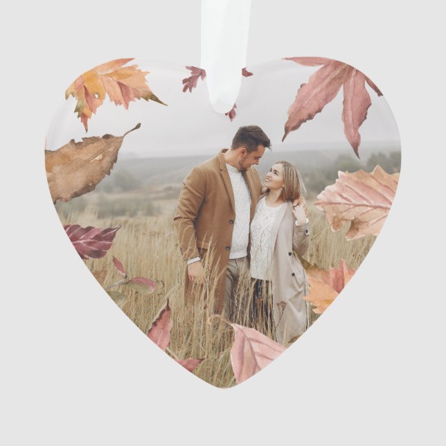 Ornamento Rosa Personalizado Nossa Primeira Foto De Natal (Verso)