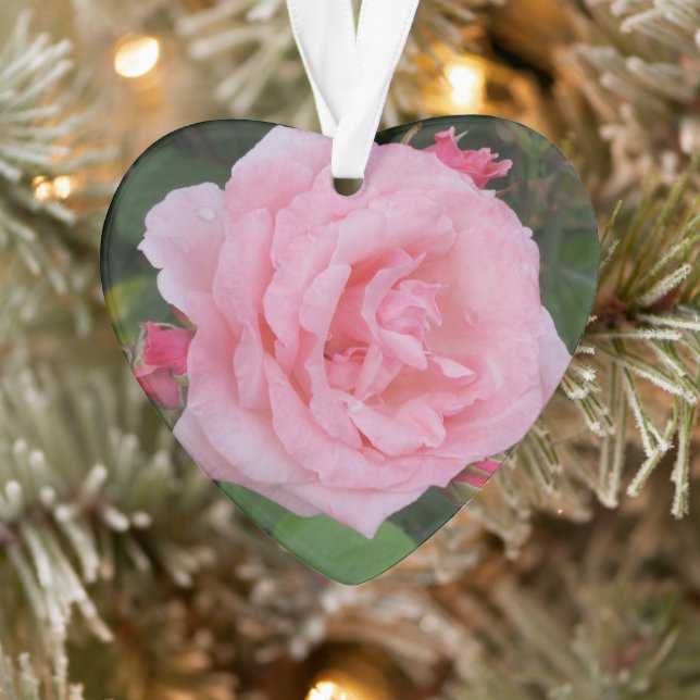 Ornamento Rosa Rosa Clássica Acrílica (Árvore)