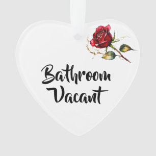 Ornamento Rosa vermelha de Banheiro Vaga/Engajada