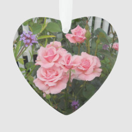 Ornamento Rosas Cor-de-Rosa Acrílico