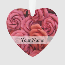 Ornamento Rosas florais cor de rosa