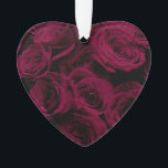 Ornamento Rosas vermelho-escuro<br><div class="desc">Experimente a atração cativante de rosas magenta de grande burlagem com nossos produtos personalizados de impressão a pedido! Mergulhe num mundo de flores etéreas que cativa os sentidos e desperta a imaginação. Nossos projetos personalizados mostram o caso do alento dessas raras e místicas flores, apresentando-as em diversas formas para se...</div>