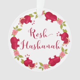 Ornamento Rosh Hashanah Ano Novo Pomegranato