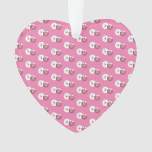 Ornamento Rosquinhas de Natal Polegadas Cor de Rosa