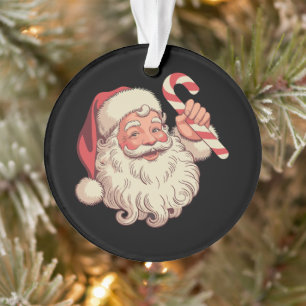 Ornamento Rosto engraçado do Papai Noel do Natal antigo 