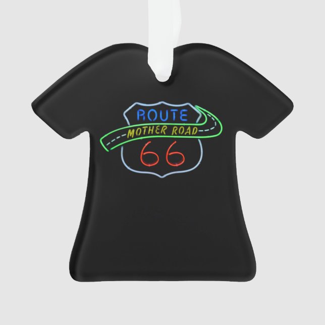 Ornamento Rota 66, A Estrada-Mãe, Sinal de Neon (Frente)