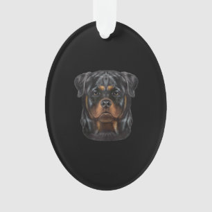 Ornamento Rottweiler Cachorro Face Zip Hoodie