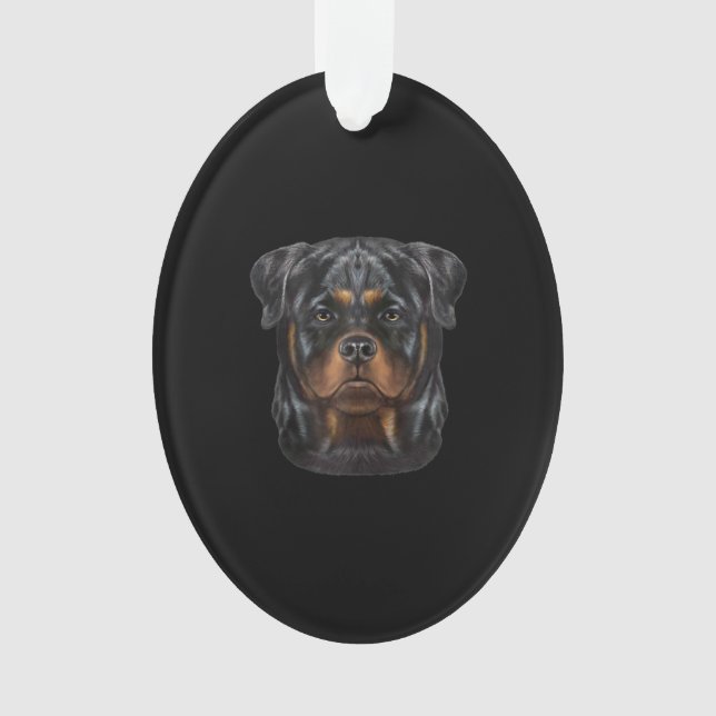 Ornamento Rottweiler Cachorro Face Zip Hoodie (Frente)