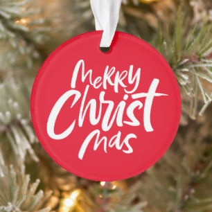 Ornamento Rotulação cristã alegre do Natal religiosa