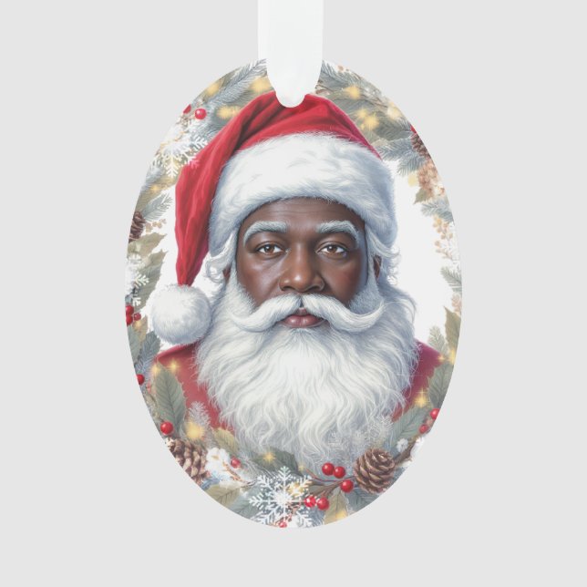 Ornamento Rótulo de Endereço de Devolução do Papai Noel  (Frente)