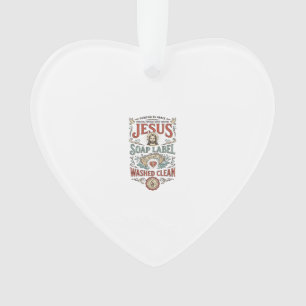 Ornamento Rótulo de Sabão Jesus Lavado Limpo Sabão Jesus Lav