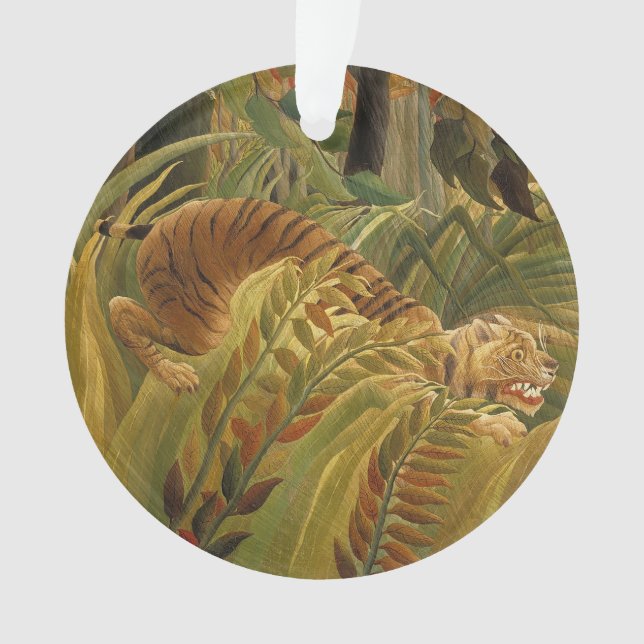 Ornamento Rousseau Arte Tropical de Tigres (Frente)