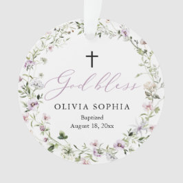 Ornamento Roxinha Roxinha Batismo Acrilato De Flor