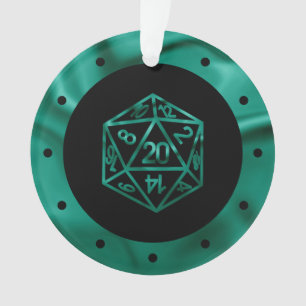 Ornamento Roxo D20 Crit RPG Tabletop Role Player Dice