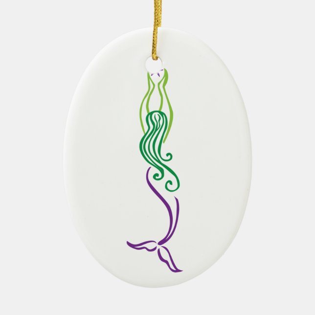 Ornamento roxo da sereia (Frente)
