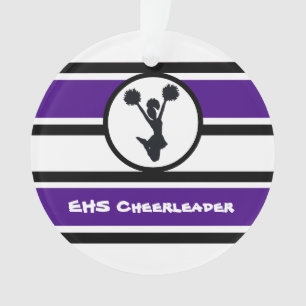 Ornamento roxo e preto personalizado do
