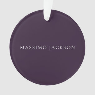 Ornamento Roxo Escuro Minimalista Simples Moderno