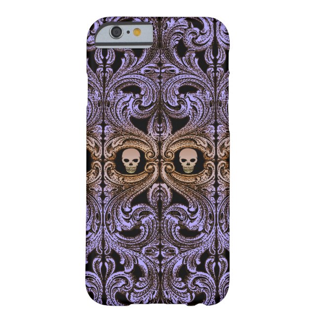 Ornamento Roxo gótico Com Crânio (Verso)