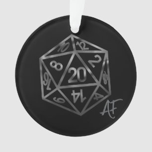 Ornamento RPG Crit AF Fantasy Tabletop Retro Gamer Dice