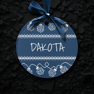 Ornamento RPG Luzes azuis Fantasy Tabletop Gamer Dice