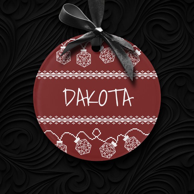 Ornamento RPG Luzes vermelhas | Fantasy Tabletop Retro Gamer (Criador carregado)