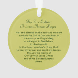 Ornamento Rua Andrew Christmas Novena Prayer Acrylic