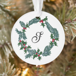 Ornamento Rua de Natal desenhar, inicial personalizável