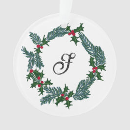 Ornamento Rua de Natal desenhar, inicial personalizável