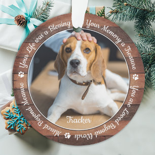 Ornamento Rustic Pet Memorial Pet Perde Keepsasasakog Foto